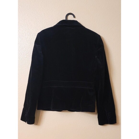 Ann Taylor Black Velvet Blazer Size 4 - Picture 3 of 8